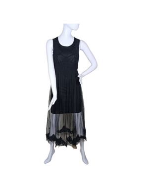 Wednesday Style azel hazel hazel hazel haze Dress Size Small Black Sheer Skirt